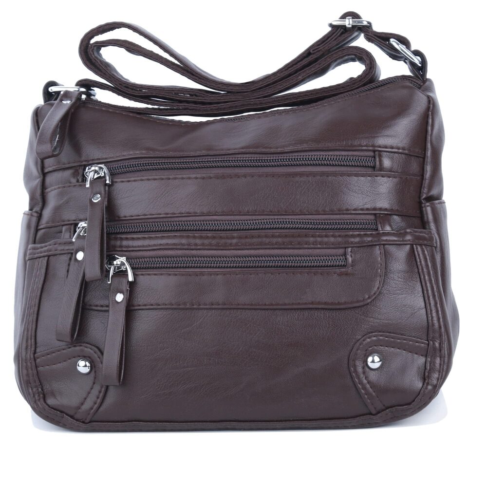 9765 10 Pockets Crossbody Purses Medium Pocketbooks Lightweight Satchel Bag